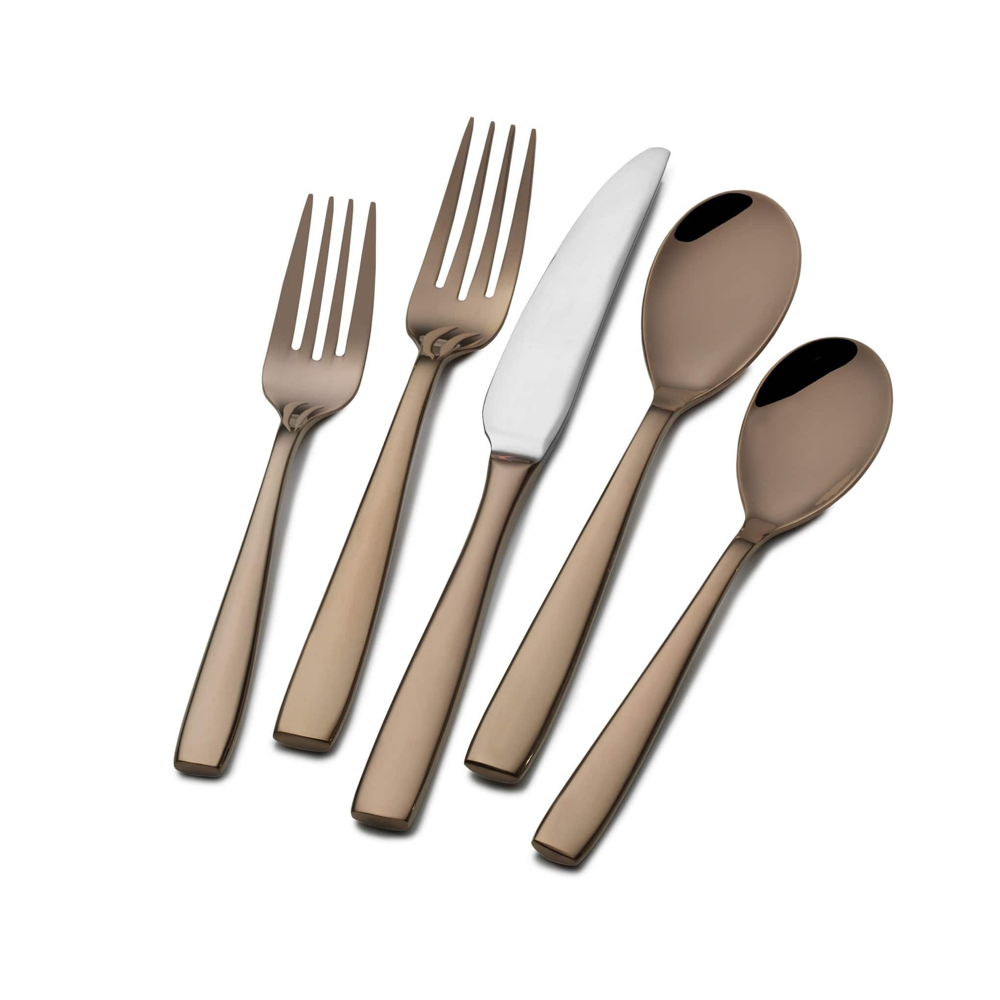 Mikasa Delano Rose GoldPlated 20Piece Flatware Set, Service for 4